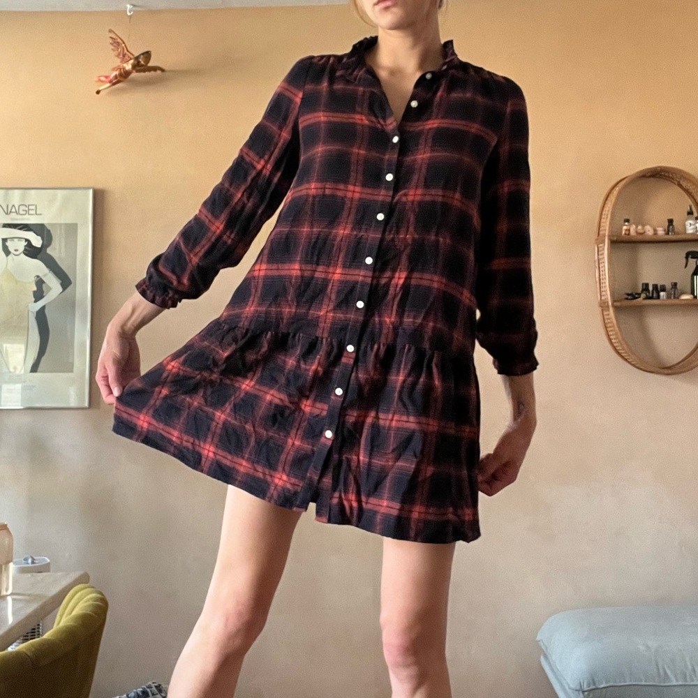Flannel Swing Dress